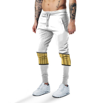 Gearhumans 3D Mighty Morphin White Power Rangers Custom Sweatpants