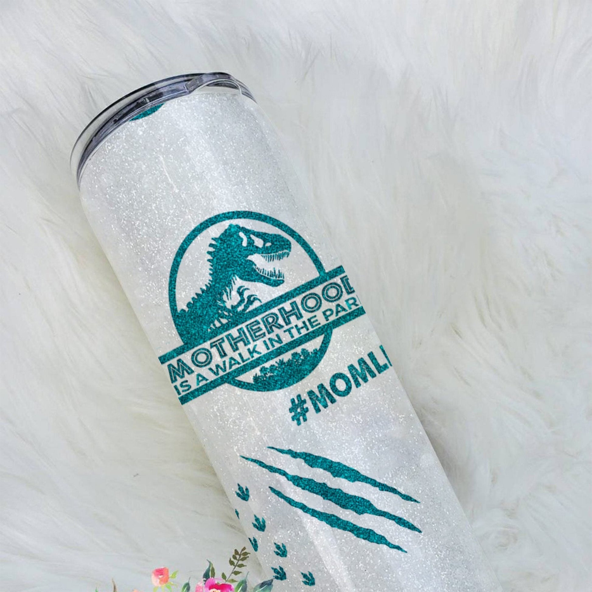 Gearhumans 3D Motherhood Is A Walk In The Park Mothers Day Gift Custom Name Design Insulated Vacuum Tumbler GW260313 Tumbler