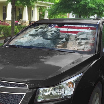 Gearhumans 3D Mount Rushmore Custom Car Auto Sunshade