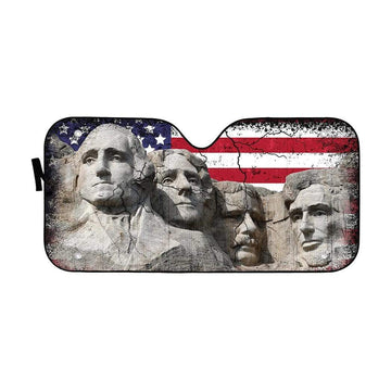 Gearhumans 3D Mount Rushmore Custom Car Auto Sunshade