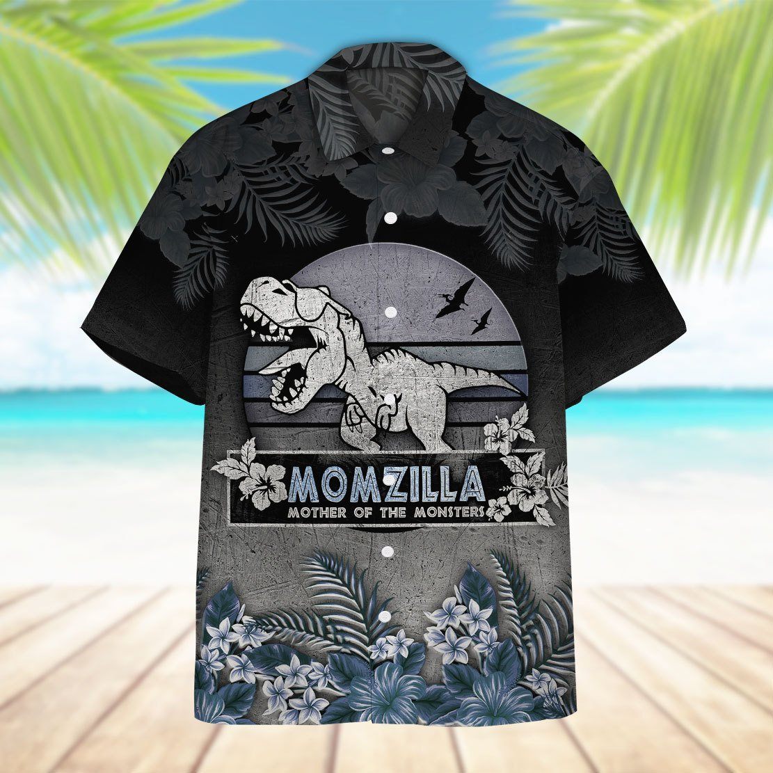Gearhumans 3D Mozilla Mother of the monster Hawaii Shirt ZZ01041 Hawai Shirt 