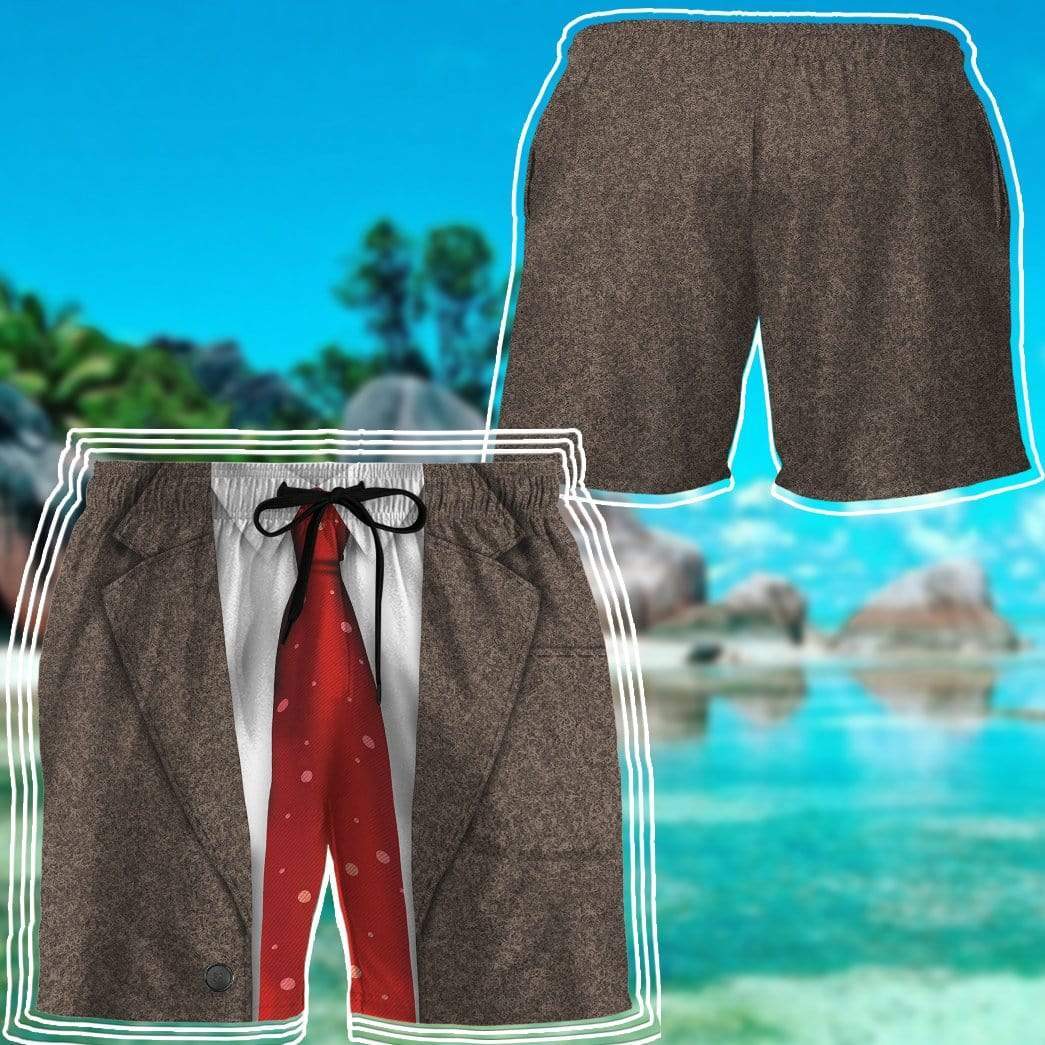 Gearhumans 3D Mr Bean Custom Beach Shorts Swim Trunks GL13074 Men Shorts
