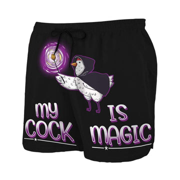 Gearhumans 3D My Cock Is Magic Custom Beach Shorts Swim Trunks