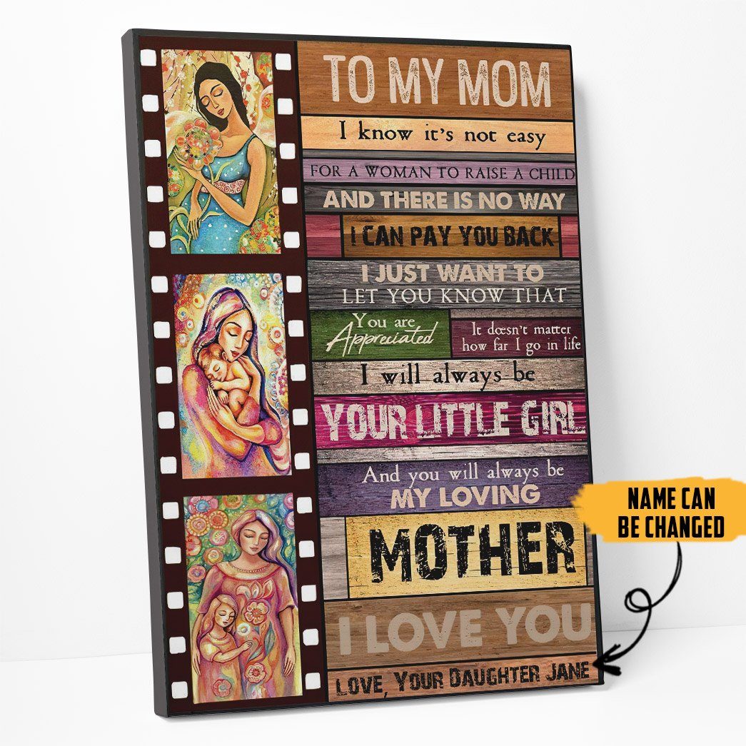 Gearhumans 3D My Loving Mom Happy Mothers Day Custom Name Canvas GS15042139 Canvas 