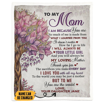 Gearhumans 3D My Mom I Love You Happy Mothers Day Gift Custom Name Blanket GS120425 Blanket Blanket M(51''x59'')