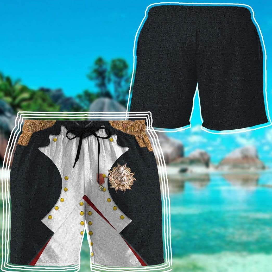 Gearhumans 3D Napoleon Bonaparte Custom Beach Shorts Swim Trunks GV10075 Men Shorts