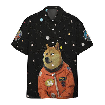 Gearhumans 3D NASA Doge Astronaut Custom Hawaii Shirt