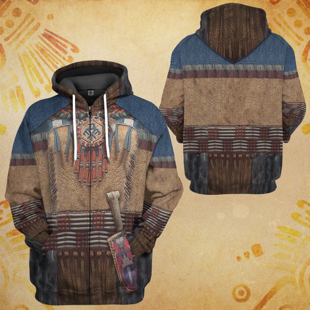 Gearhumans 3D Native America Tshirt Hoodie Apparel GB180327 3D Apparel 