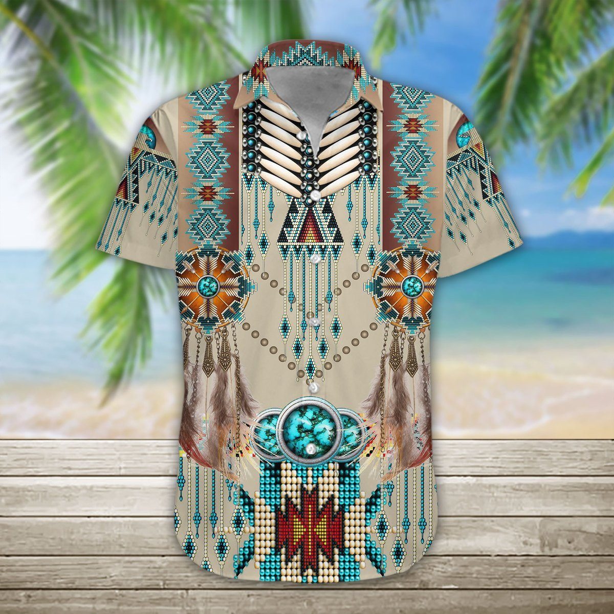 Gearhumans 3D Native American Hawaii Shirt ZG-HW07082002 Short Sleeve Shirt