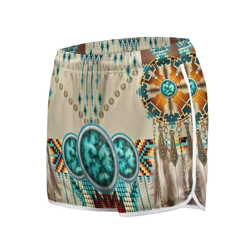 Gearhumans 3D Native American Pattern Custom Women Beach Shorts Swim Trunk GV28076 Women Shorts