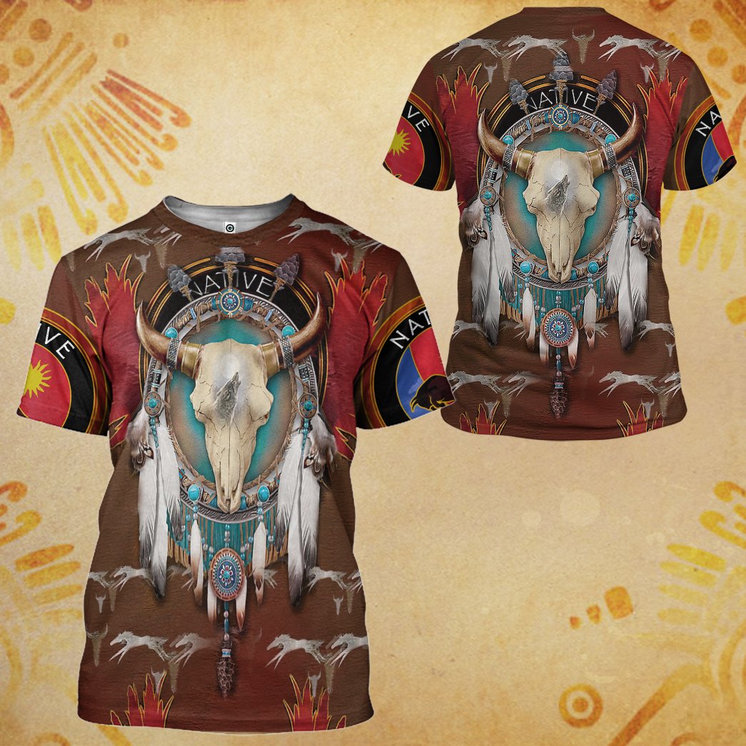 Gearhumans 3D Native American Tshirt Hoodie Apparel GB180325 3D Apparel 