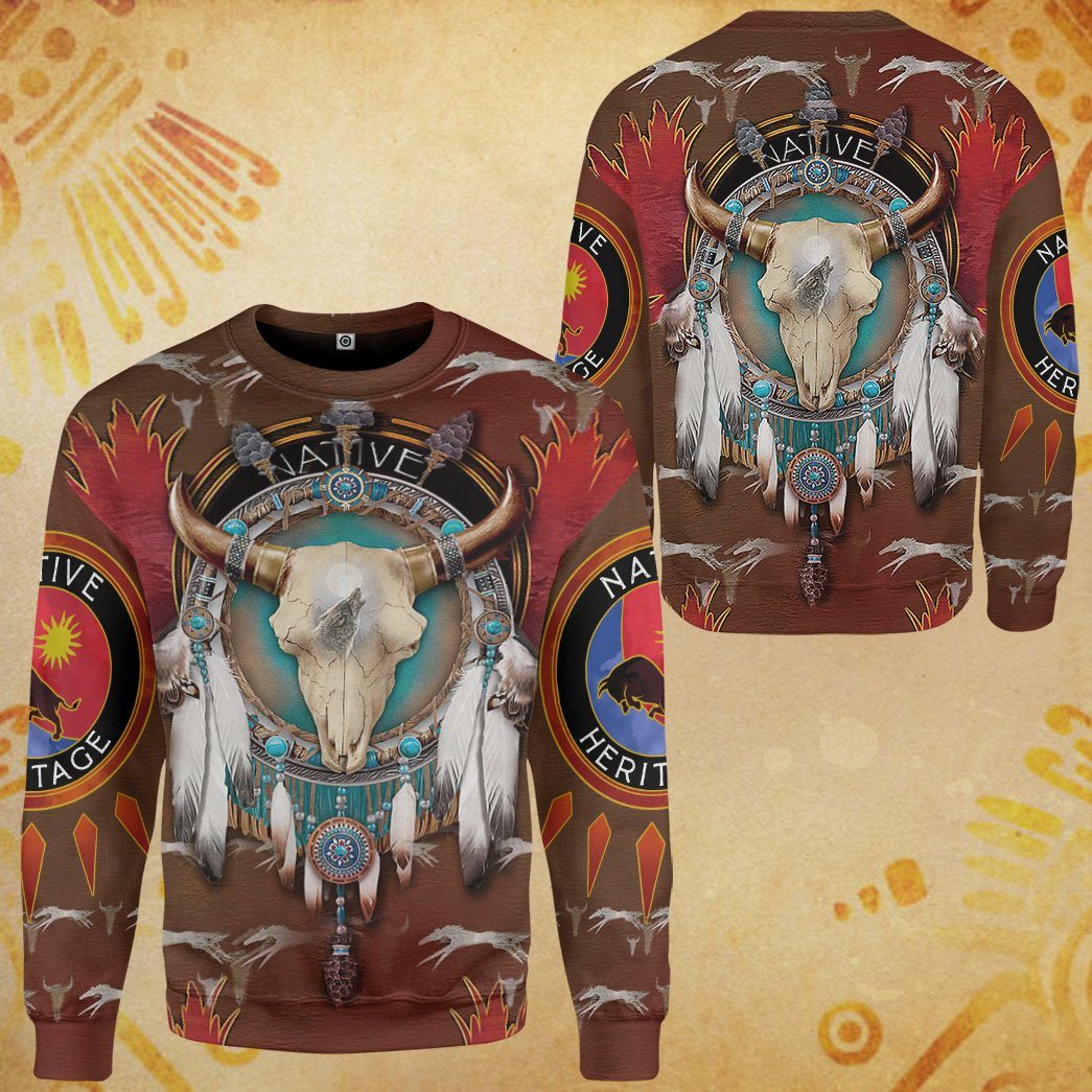 Gearhumans 3D Native American Tshirt Hoodie Apparel GB180325 3D Apparel 