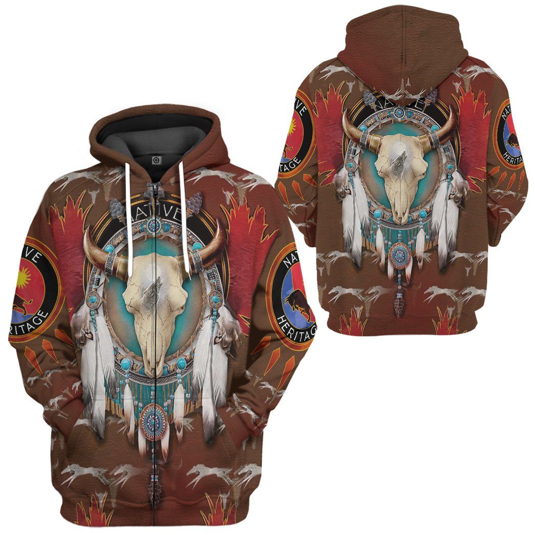 Gearhumans 3D Native American Tshirt Hoodie Apparel GB180325 3D Apparel 