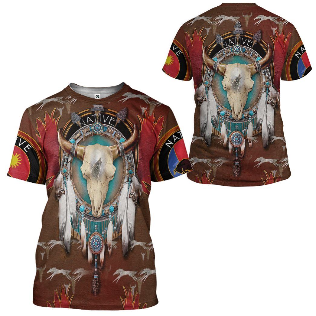 Gearhumans 3D Native American Tshirt Hoodie Apparel GB180325 3D Apparel 