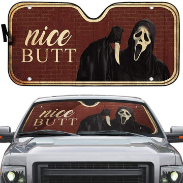 Gearhumans 3D Nice Butt Scream Halloween Custom Car Auto Sunshade