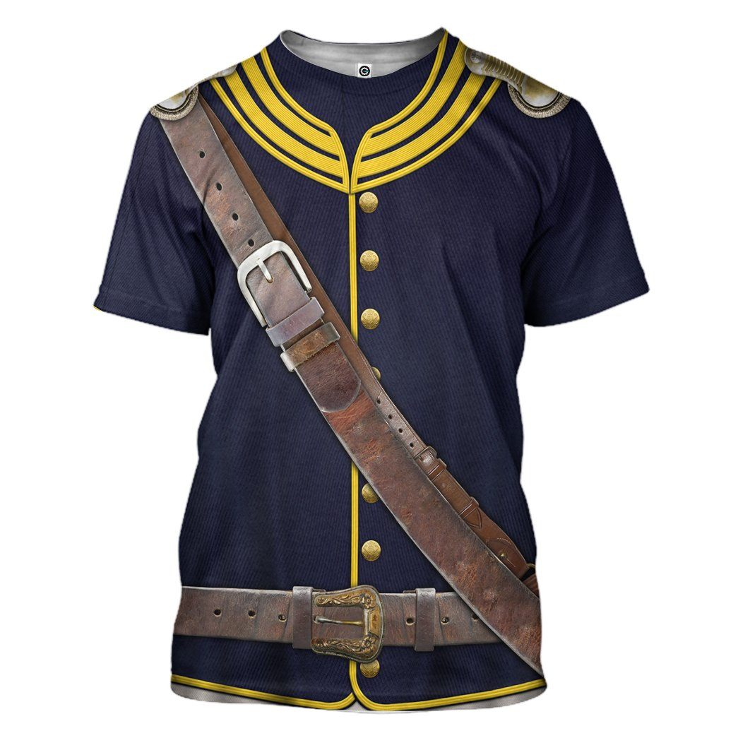 Gearhumans 3D Old US Calvary Uniform 1880 Custom Tshirt Hoodie Apparel GW2505212 3D Apparel T-Shirt S 
