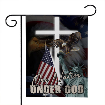 Gearhumans 3D One Nation Under God America Flag Custom Flag GW2005215 House Flag House Flag S 