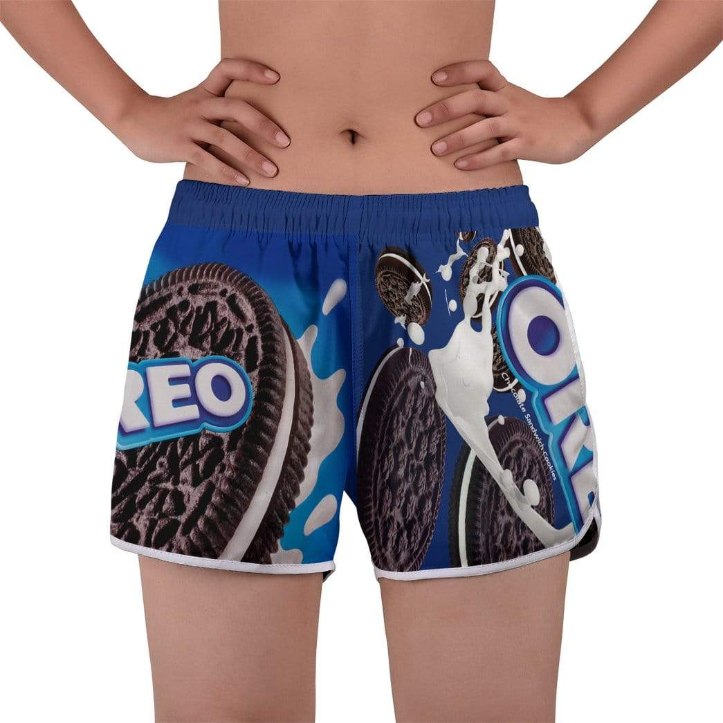 Gearhumans 3D Oreo Custom Beach Shorts Swim Trunks Women GS28078 Women Shorts