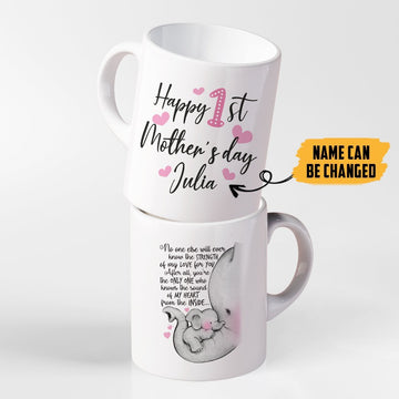 Gearhumans 3D Our First Mothers Day Custom Name Mug