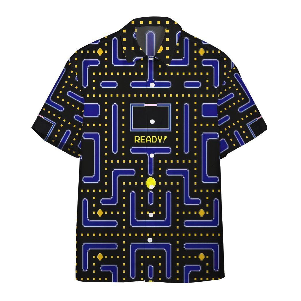 Gearhumans 3D Pacman Gameplay Hawaii Shirt ZK2704213 Hawai Shirt Short Sleeve Shirt S 