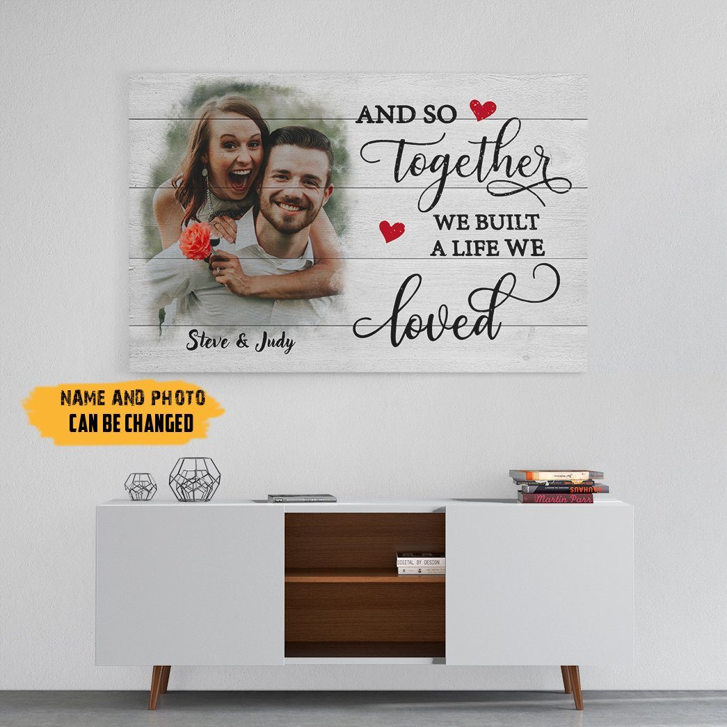 Gearhumans 3D Parents Day Built A Life We Love Custom Photo Custom Name Canvas GW0607214 Canvas 