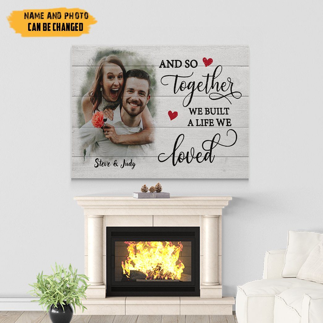 Gearhumans 3D Parents Day Built A Life We Love Custom Photo Custom Name Canvas GW0607214 Canvas 