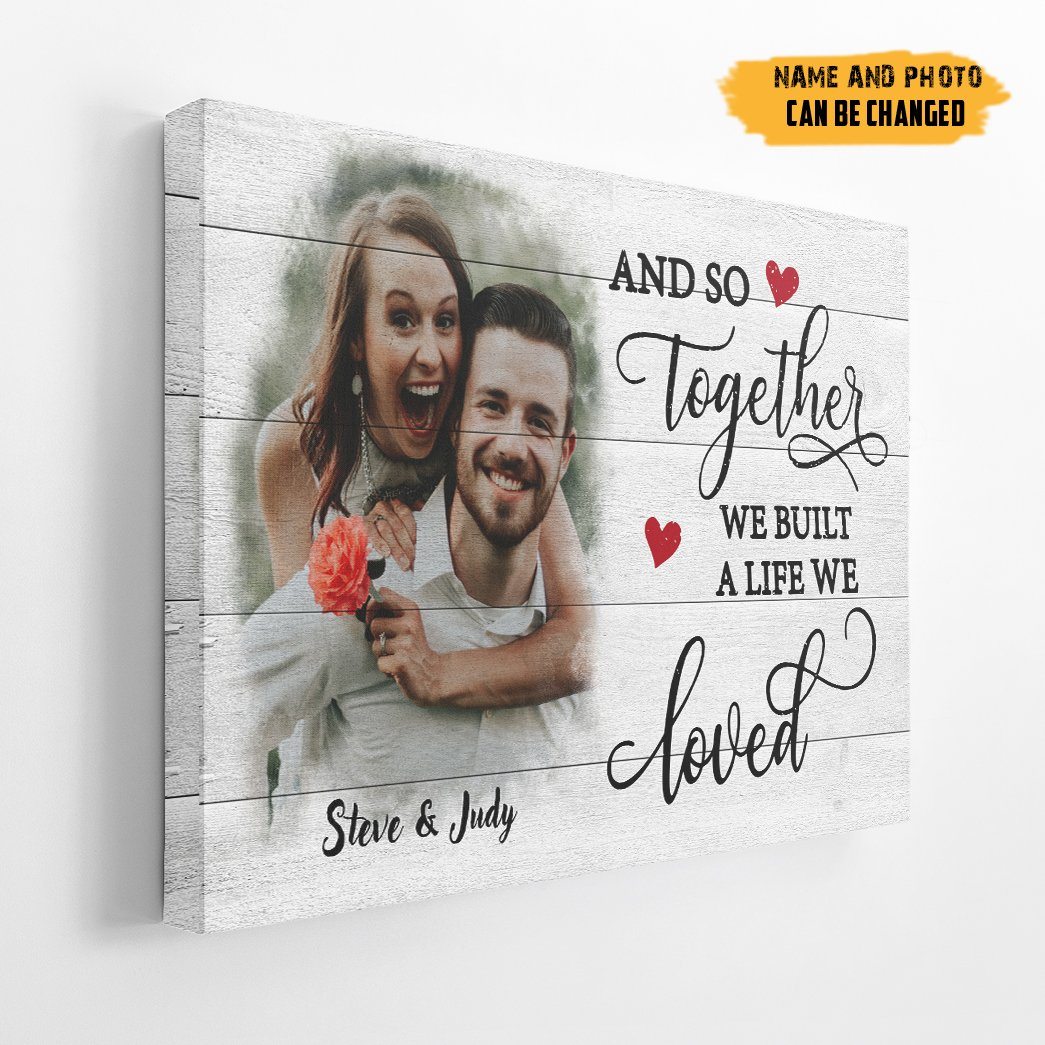 Gearhumans 3D Parents Day Built A Life We Love Custom Photo Custom Name Canvas GW0607214 Canvas 