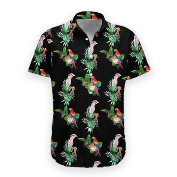 Gearhumans 3D Parrot Hawaii Shirt hawaii Short Sleeve Shirt S