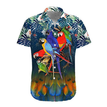 Gearhumans 3D Parrot Hawaii Shirt ZG-HW15072006 Short Sleeve Shirt Hawaii Shirt / S