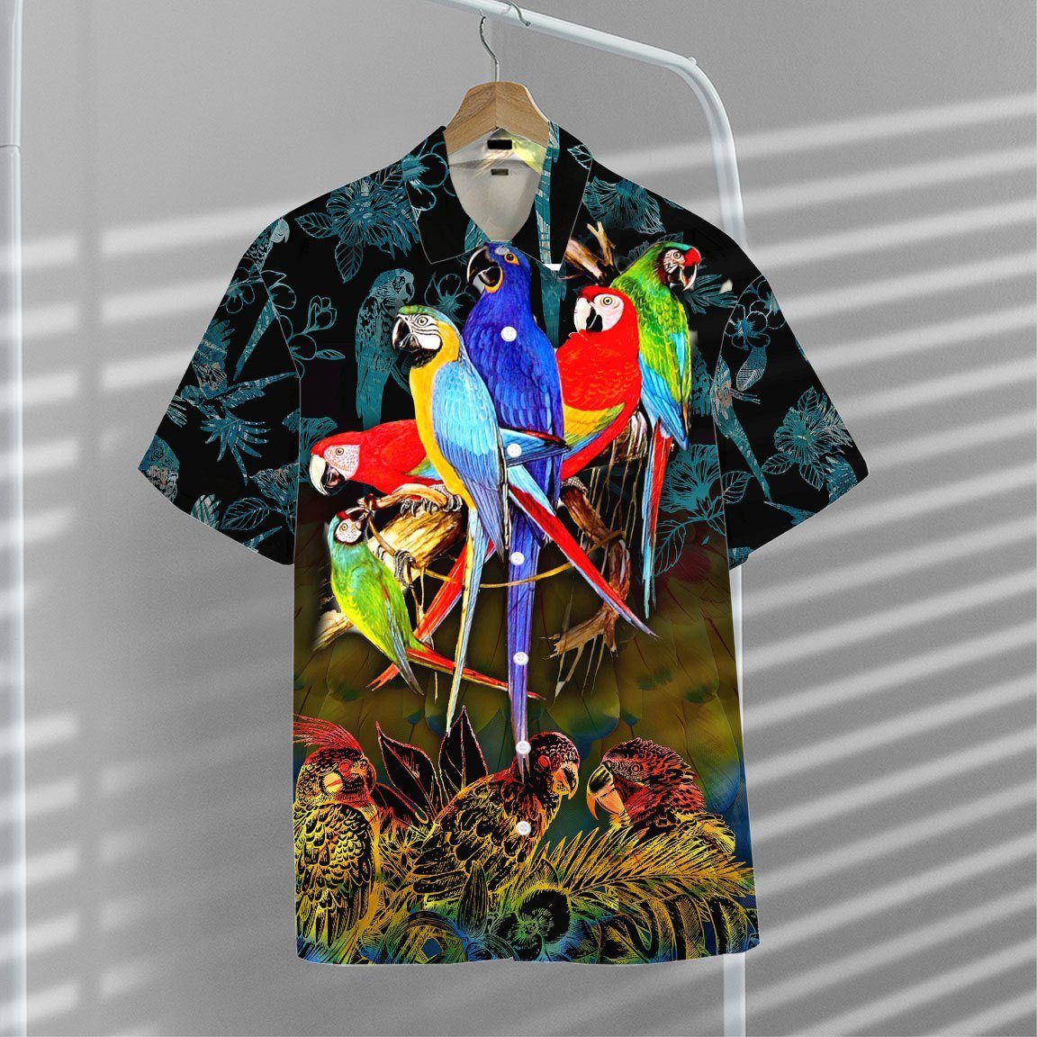 Gearhumans 3D Parrot Hawaii Shirt ZZ23036 Hawai Shirt 