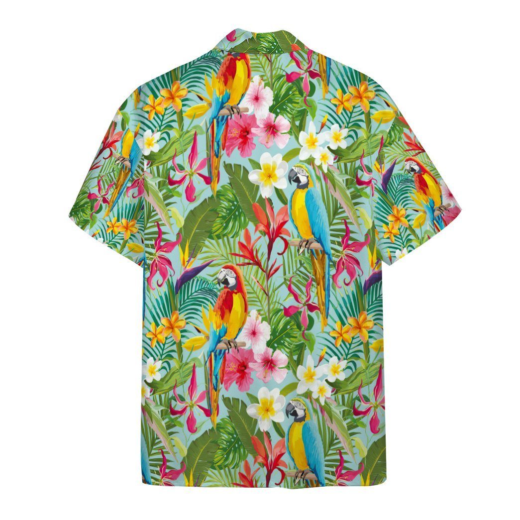 Gearhumans 3D Parrot Tropical Hawaii Shirt ZC13042 Hawai Shirt 