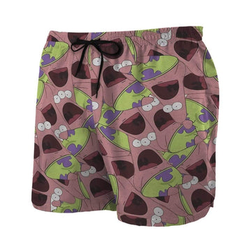 Gearhumans 3D Patrick Star Everywhere Custom Beach Shorts Swim Trunks