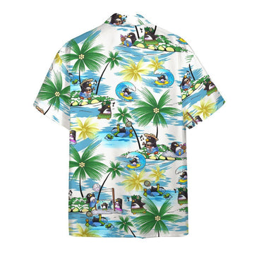 Gearhumans 3D Penguin Hawaii Shirt