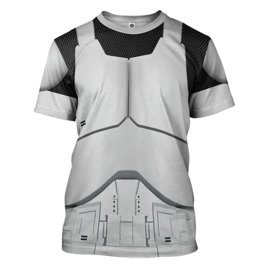 Gearhumans 3D Phase 1 Clone Trooper Custom Tshirt Hoodie Apparel GW2805216 3D Apparel T-Shirt S 