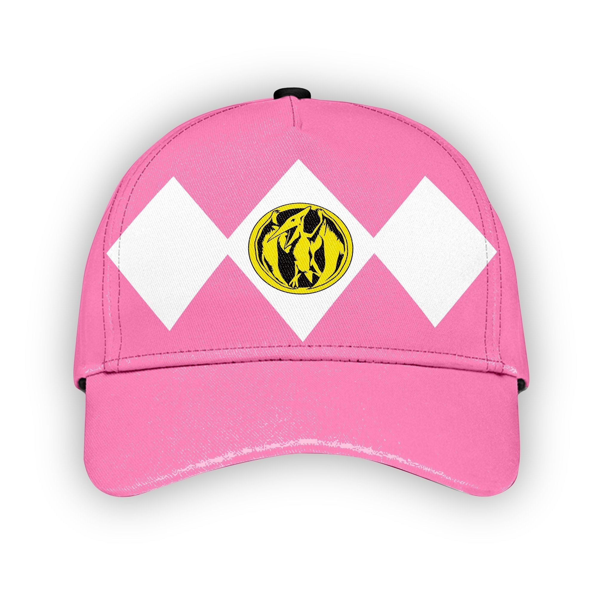 Gearhumans 3D Pink Mighty Morphin Power Rangers Custom Name Cap GW020411 Cap