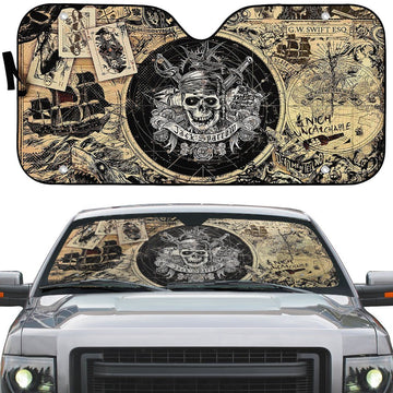 Gearhumans 3D Pirates Of The Caribbean Custom Auto Car Sunshade