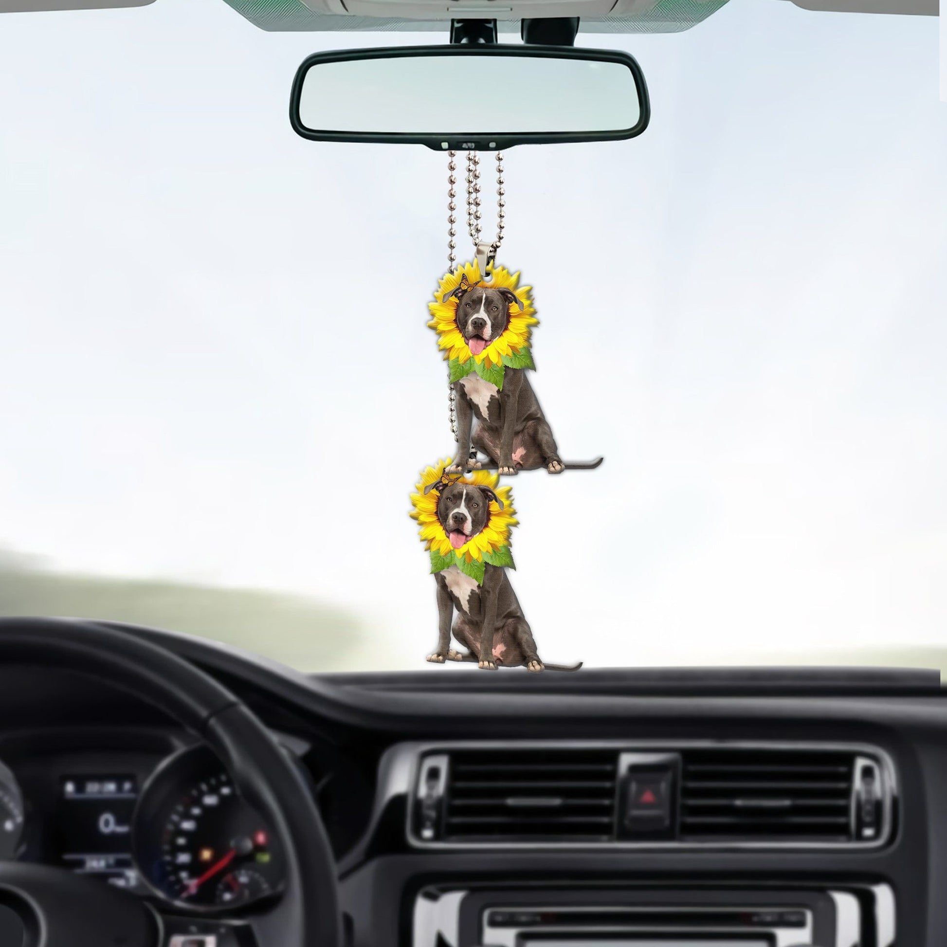 Gearhumans 3D Pitbull Is My Sunshine Custom Car Hanging GO02062112 Car Hanging 