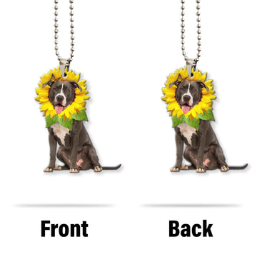 Gearhumans 3D Pitbull Is My Sunshine Custom Car Hanging