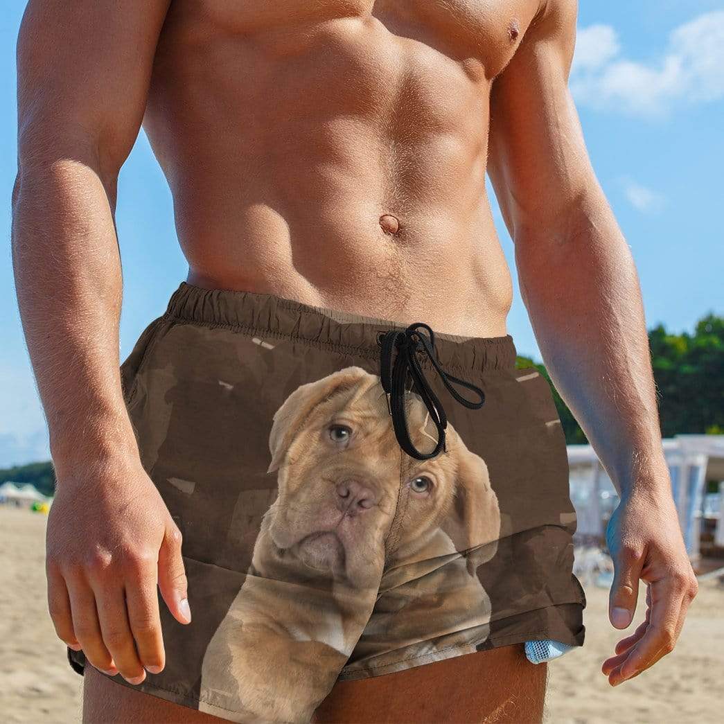 Gearhumans 3D Pitbull Puppy Custom Beach Shorts Swim Trunks GL08067 Men Shorts 