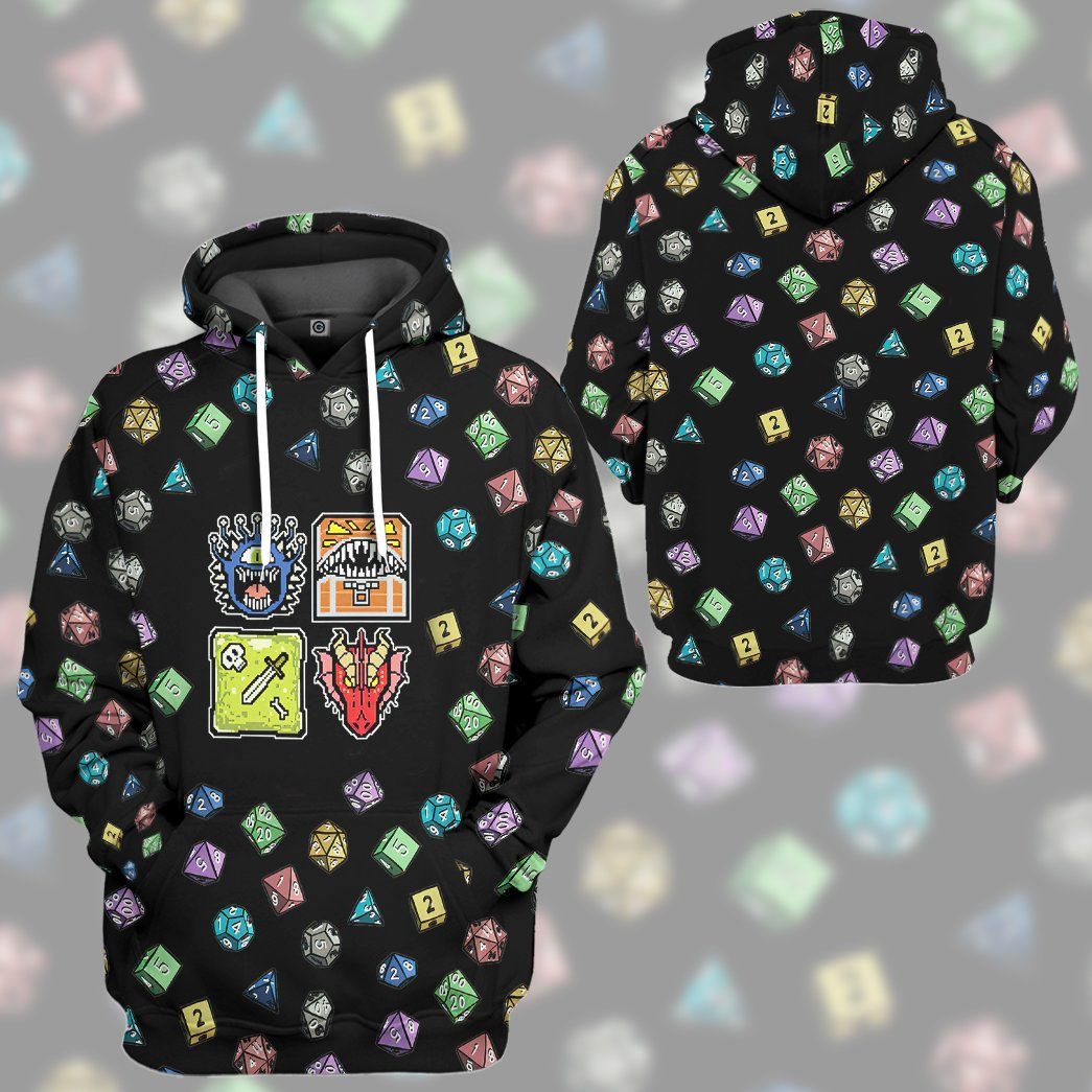 custom d&d monsters Gearhumans 3D PIXEL D&D MONSTERS Custom Tshirt Hoodie Apparel