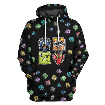 Gearhumans 3D PIXEL D&D MONSTERS Custom Tshirt Hoodie Apparel