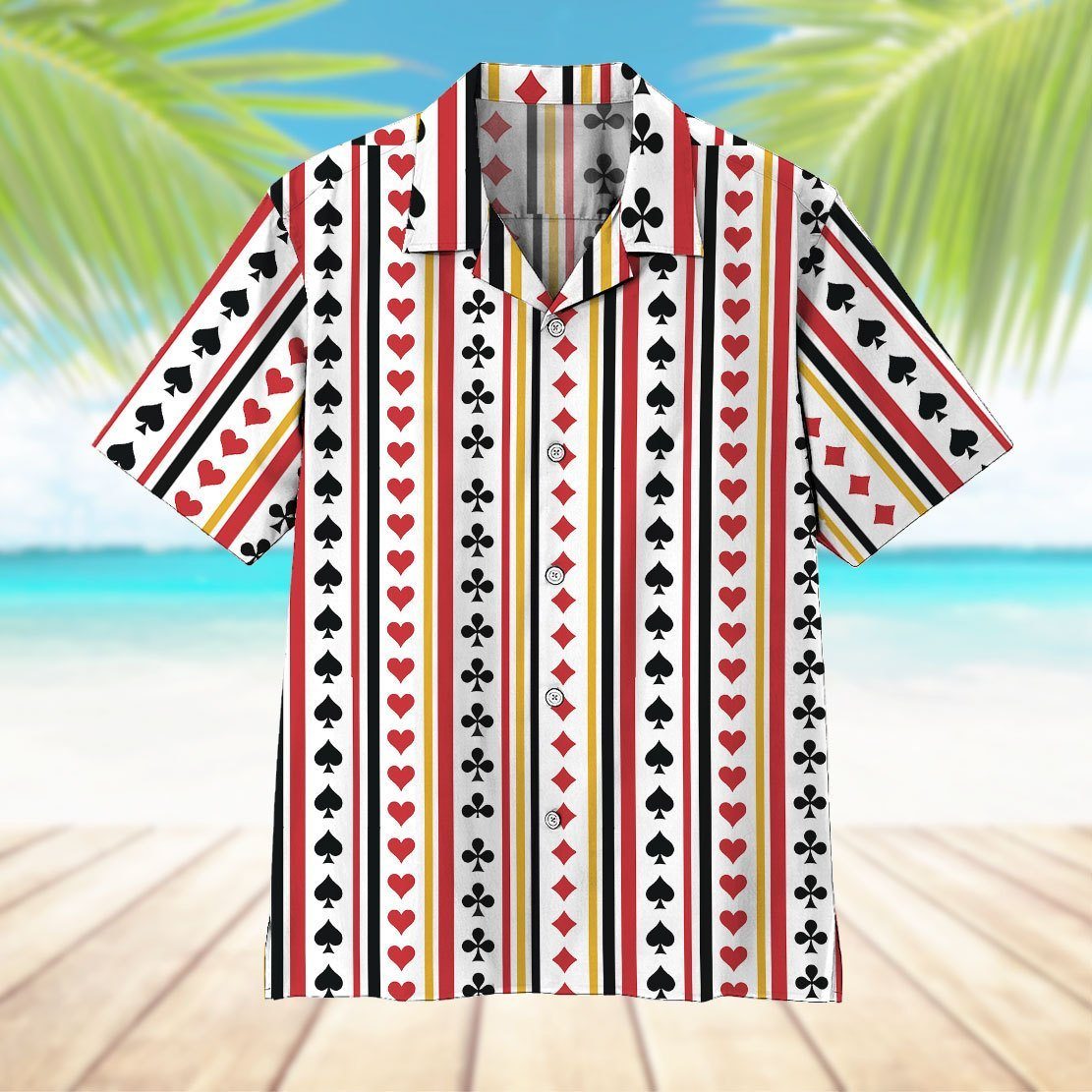 Gearhumans 3D Playing Card Hawaii Shirt ZZ2904215 Hawai Shirt 