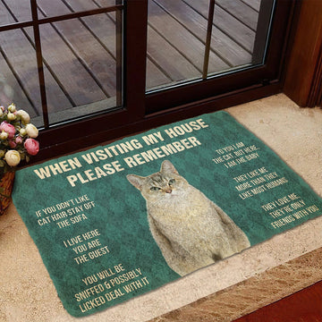 Gearhumans 3D Please Remember Burmilla Cats House Rules Custom Doormat