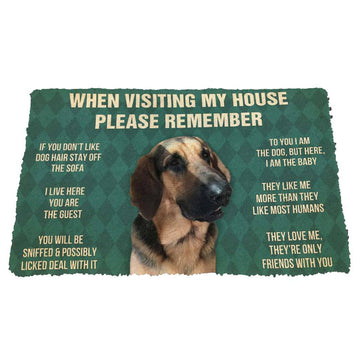 Gearhumans 3D Please Remember Dog House Rules Custom Doormat