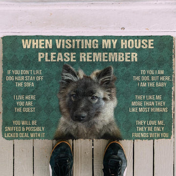Gearhumans 3D Please Remember Dogs House Rules Custom Doormat