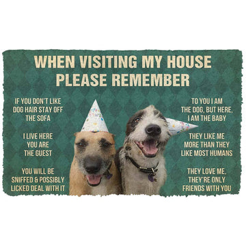 Gearhumans 3D Please Remember Dogs House Rules Custom Doormat