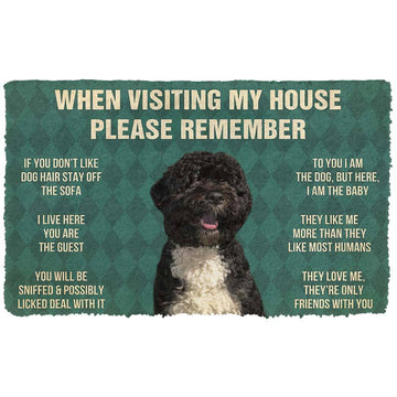 Gearhumans 3D Please Remember Portuguese Water Dogs House Rules Custom Doormat