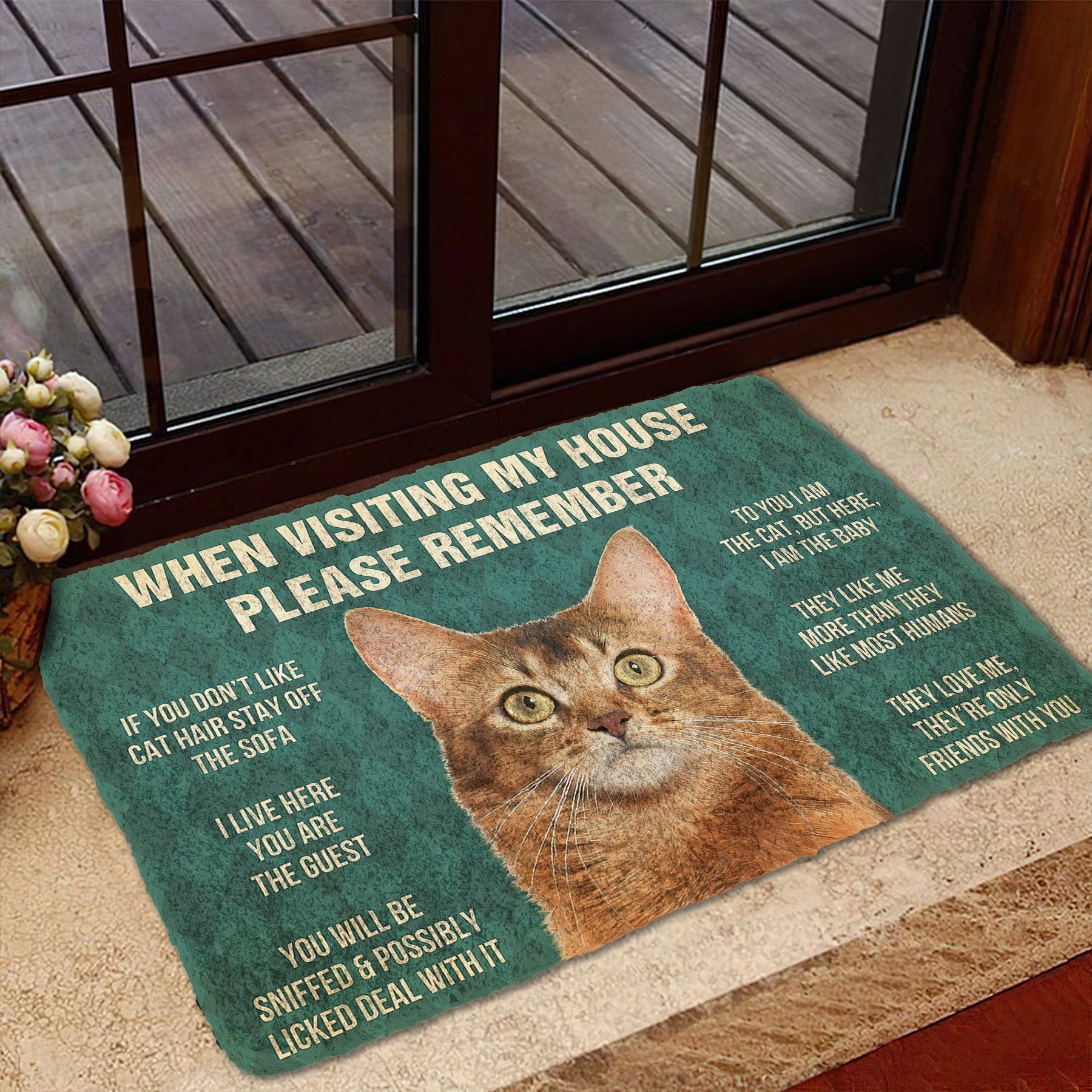 Gearhumans 3D Please Remember Somali Cat House Rules Custom Doormat GS07052120 Doormat 