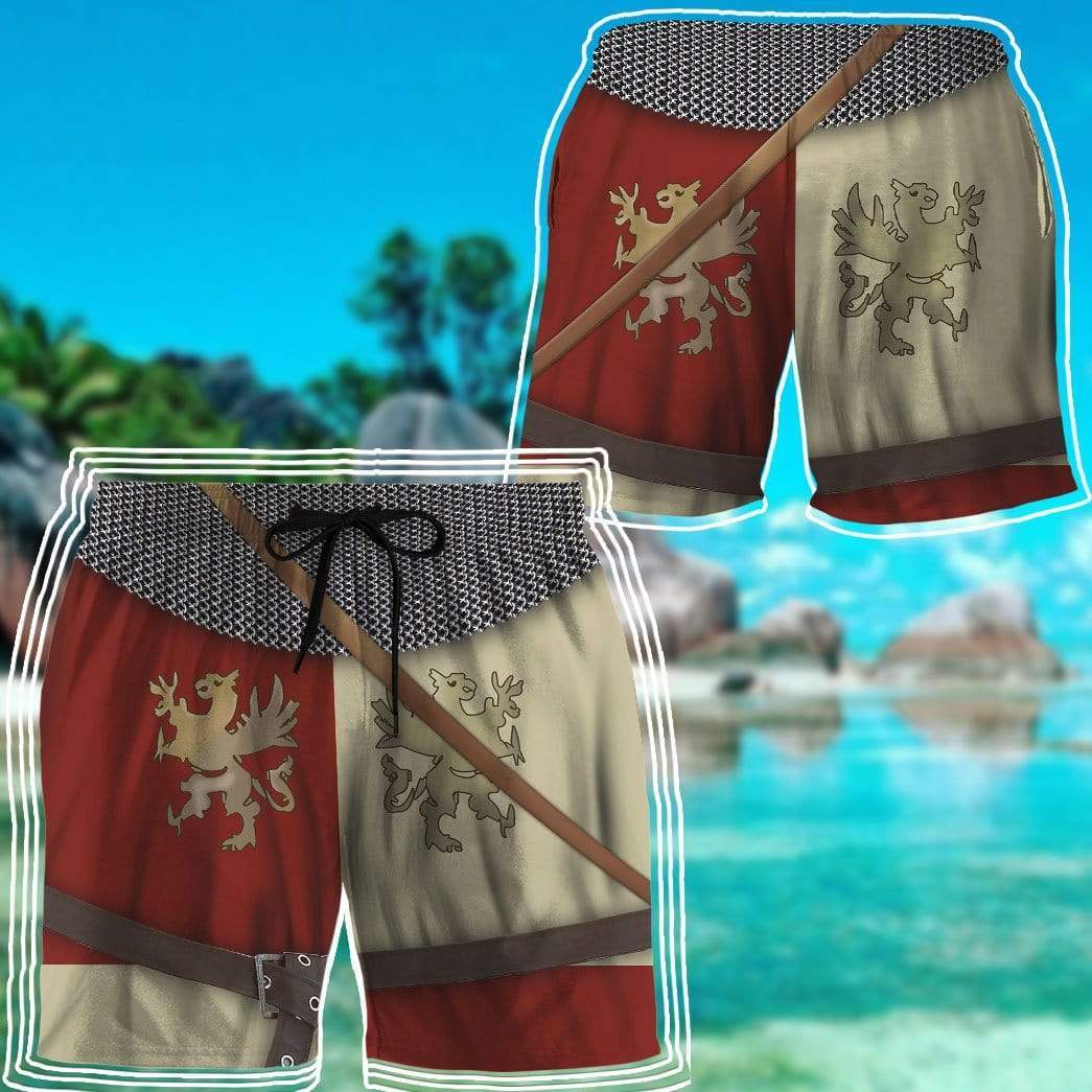 Gearhumans 3D Polish Knight Custom Beach Shorts Swim Trunks GV100718 Men Shorts