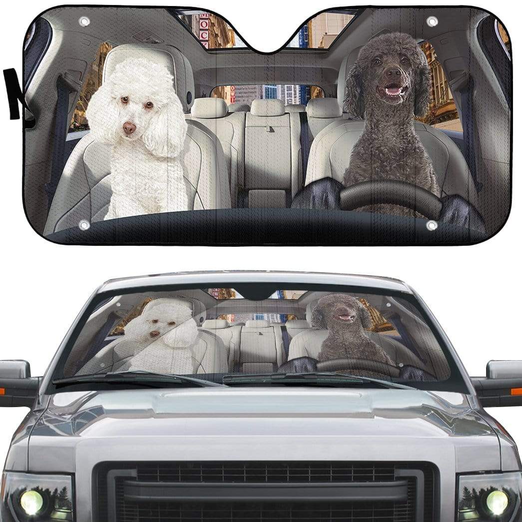 gearhumans 3D Poodle Custom Sunshade GS19066 Auto Sunshade 